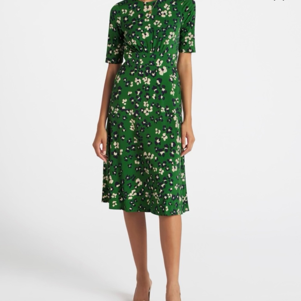 NWT London Times green/navy dress